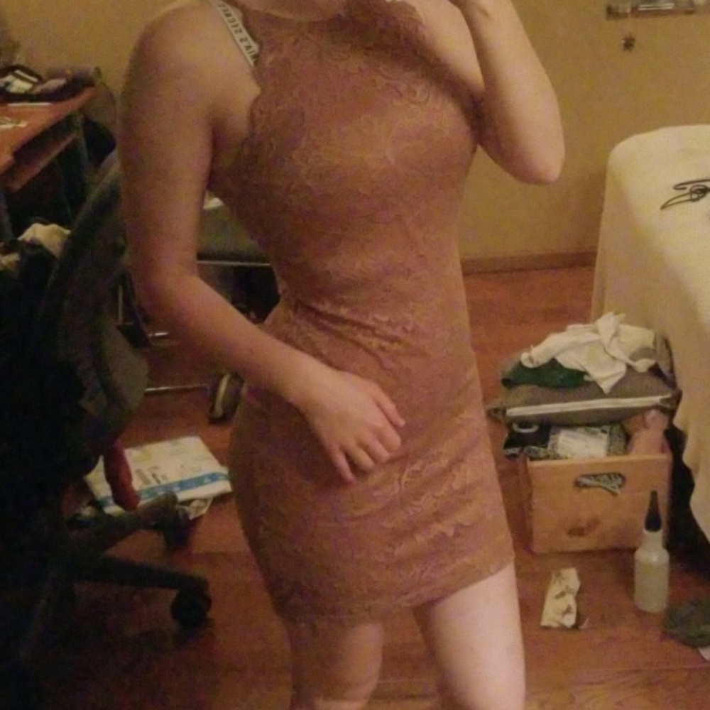 Mauve cocktail dress